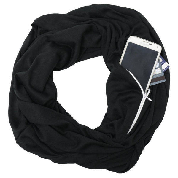 Solid Colour Pocket Scarf Women's Accessories Scarves & Wraps