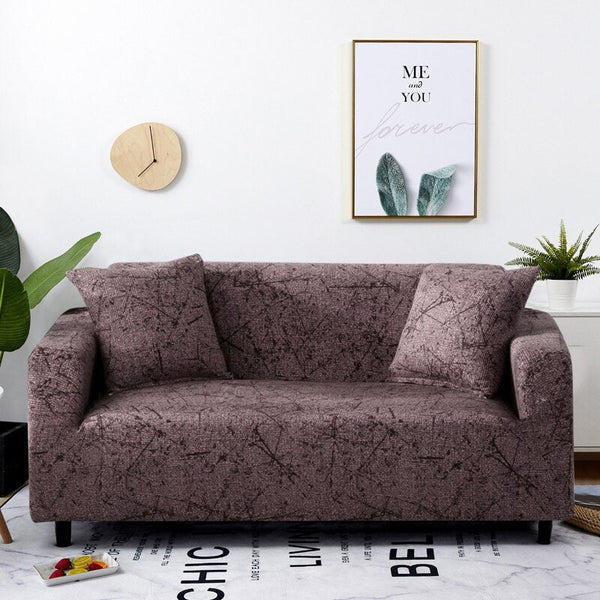 4 Seater Sofa Cover Chocolate Brown Elastic Stretchable Slipcover For Living Room Slipcovers