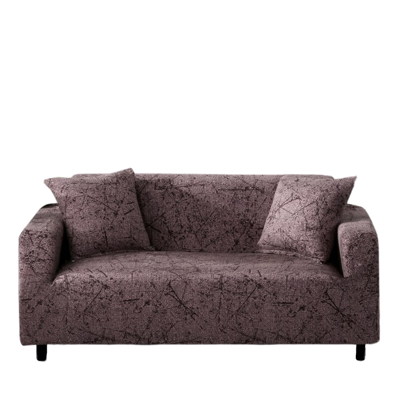 4 Seater Sofa Cover Chocolate Brown Elastic Stretchable Slipcover For Living Room Slipcovers