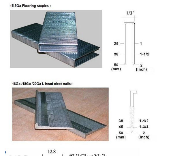 Unimac Pneumatic Flooring Nailer Staple Gun Gas Cleat Stapler Nail & Staple Guns