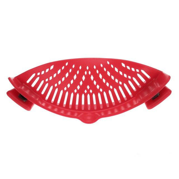 Silicone Saucepan Strainer Clip Liquid Draining Kitchen Utensil Colanders Strainers & Sifters