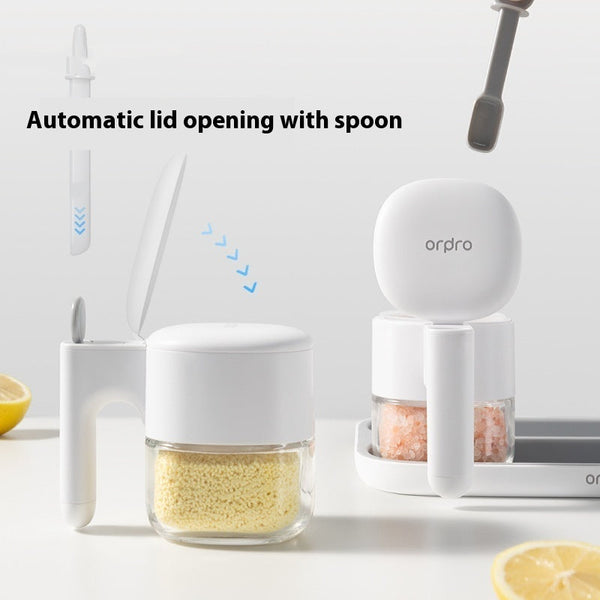 Glass Advent Calendar Self Opening Seasoning Box With Storage Tray Seasonal Decorations