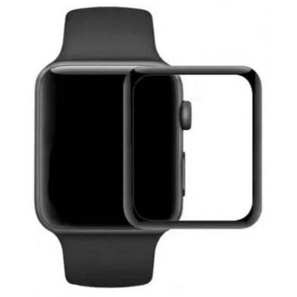 3D Curved Edge Tempered Glass Protector For Apple Watch Series 1 / 2 38Mm Black