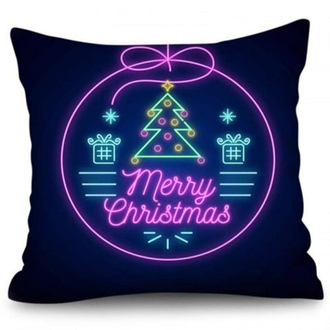 3D Digital Christmas Series Pillowcase Cushion Cover 45 X 45Cm Multi
