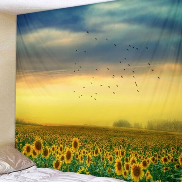 3D Digital Print Living Room Background Decorative Wall Tapestry Multi W59 X L51 Inch