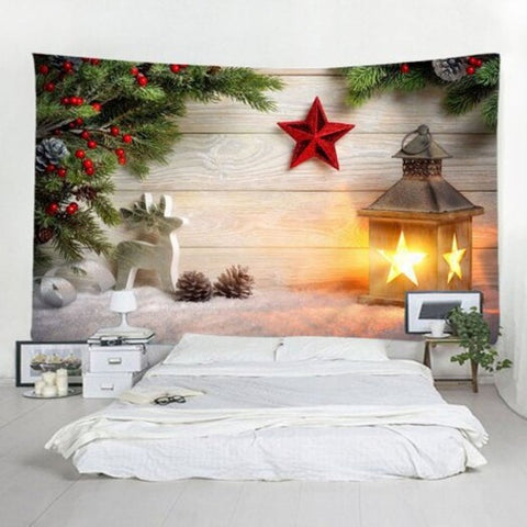 3D Digital Printing Personality Five Pointed Star Waterproof Tapestry Multi W59 X L51 Inch