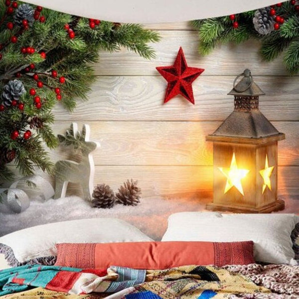 3D Digital Printing Personality Five Pointed Star Waterproof Tapestry Multi W59 X L51 Inch