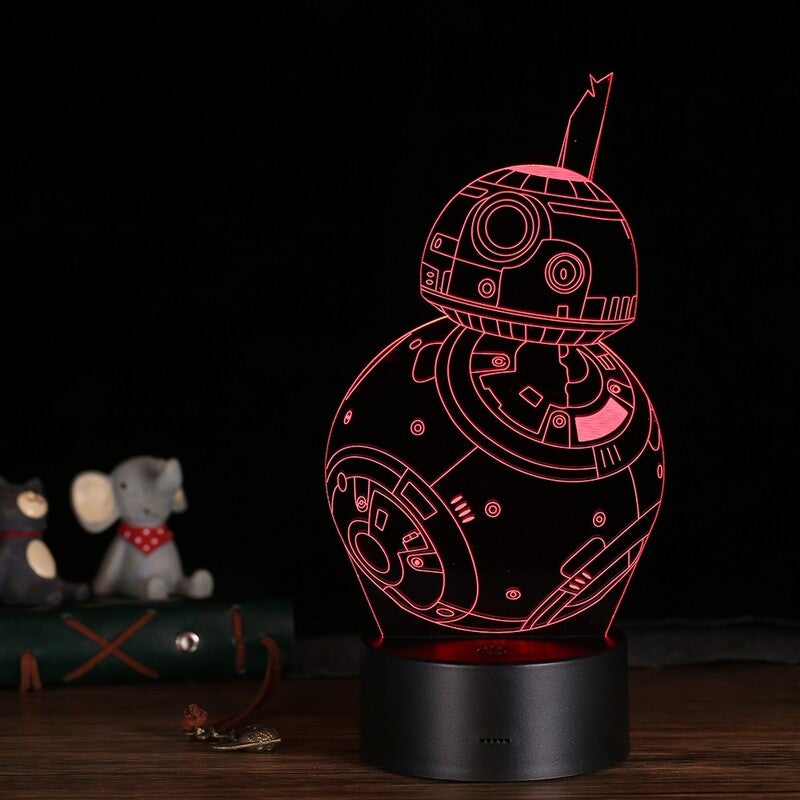 3D Led Desk Lamp Illusion Colorful Table Night Light 7 Night Lights