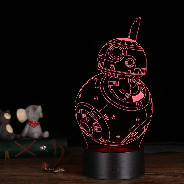 3D Led Desk Lamp Illusion Colorful Table Night Light 7 Night Lights