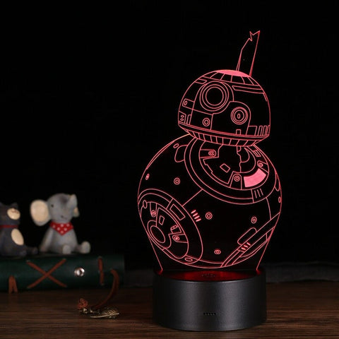 3D Led Desk Lamp Illusion Colorful Table Night Light 7 Night Lights