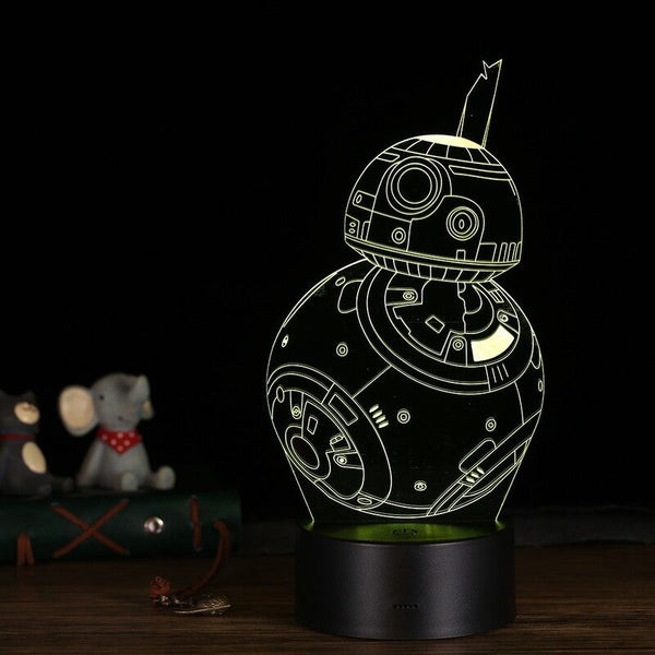 3D Led Desk Lamp Illusion Colorful Table Night Light 7 Night Lights