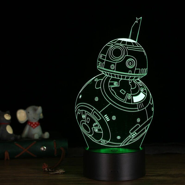 3D Led Desk Lamp Illusion Colorful Table Night Light 7 Night Lights