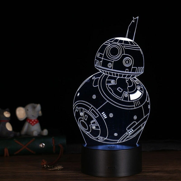 3D Led Desk Lamp Illusion Colorful Table Night Light 7 Night Lights