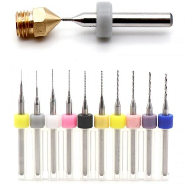 3D Printer Nozzle Cleaning Drill Bit 0.3 1.2Mm 10Pcs Silver 3D Printer Parts