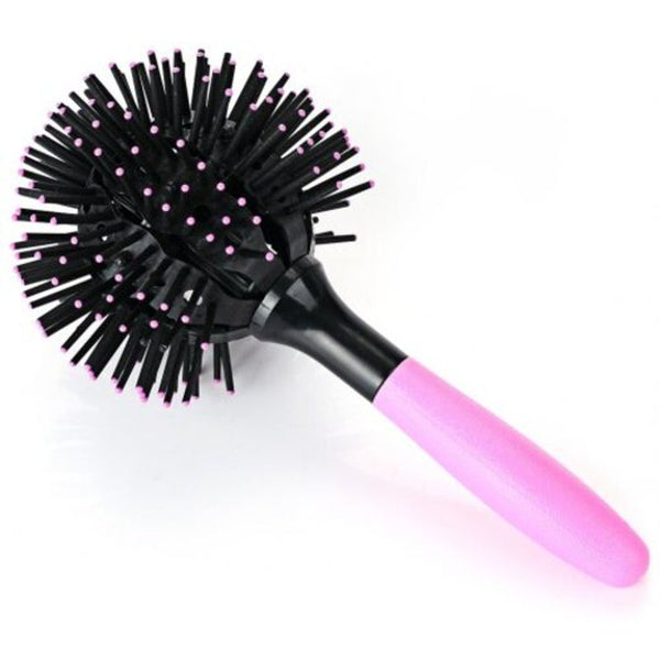 3D Spherical Massage Curl Haircut Comb Pink