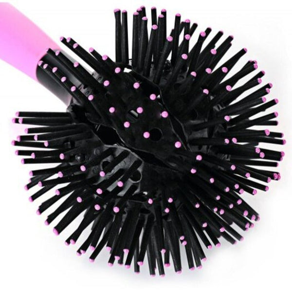 3D Spherical Massage Curl Haircut Comb Pink Brushes & Combs