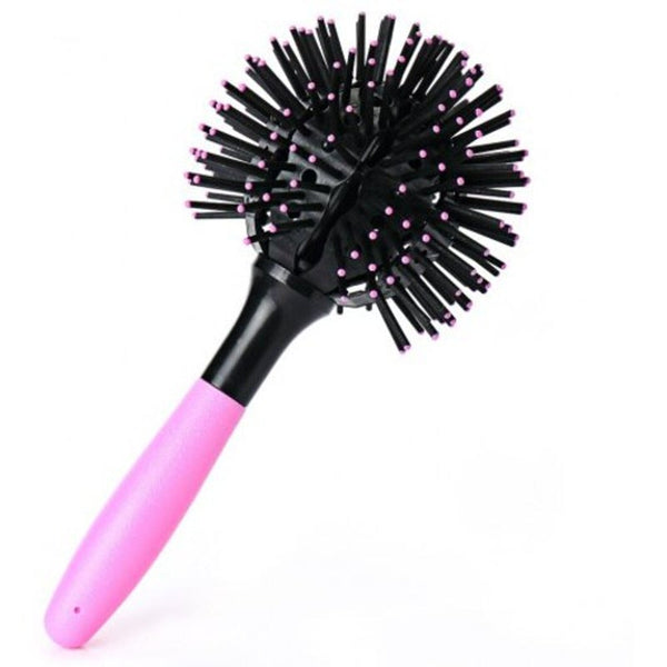 3D Spherical Massage Curl Haircut Comb Pink Brushes & Combs