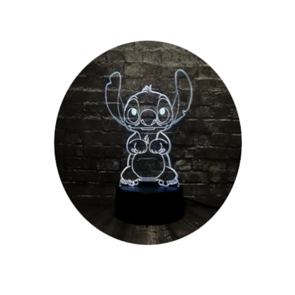 3D Lamp Lilo Stitch Led Night Light 7 Colour Changing Lamps