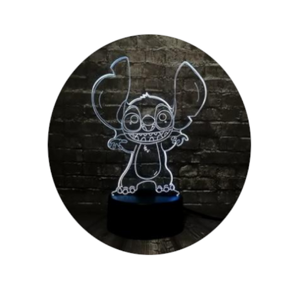 3D Lamp Lilo Stitch Led Night Light 7 Colour Changing Lamps
