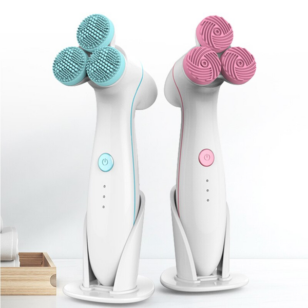 3D Massage Cleansing Instrument Electric Artifact Silicone Washer Massagers
