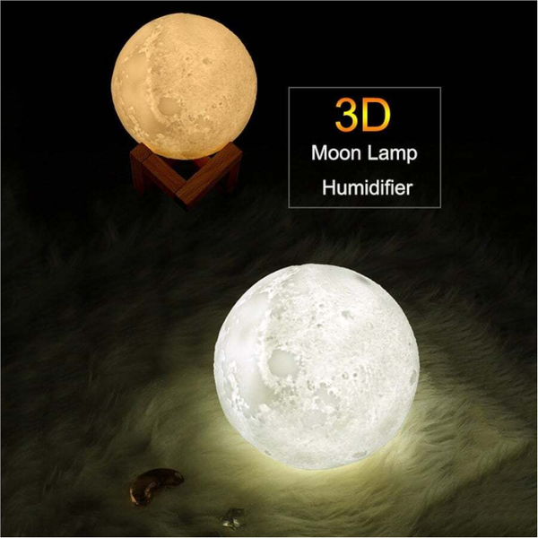 3D Moon Light Air Humidifier 880Ml Diffuser Aroma Essential Oil Usb Ultrasonic Night Cool Mist Maker Purifier