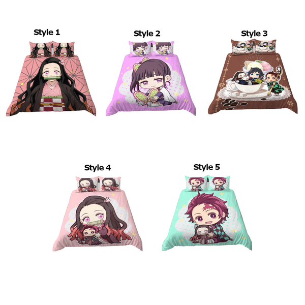 3D Printed Demon Slayer Anime Duvet Quilt Covers Children's Quilt Covers