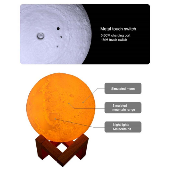 3D Moon Light Air Humidifier 880Ml Diffuser Aroma Essential Oil Usb Ultrasonic Night Cool Mist Maker Purifier Humidifiers