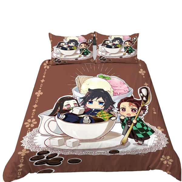 3D Printed Demon Slayer Anime Duvet Quilt Covers Children's Quilt Covers