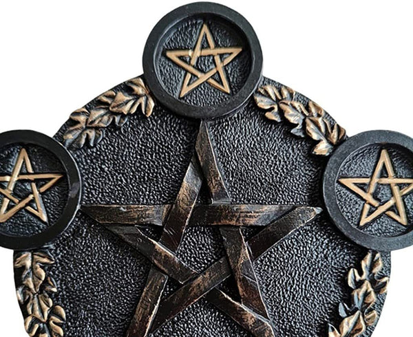 Resin Pentagram Tealight Candle Holder Home Decor