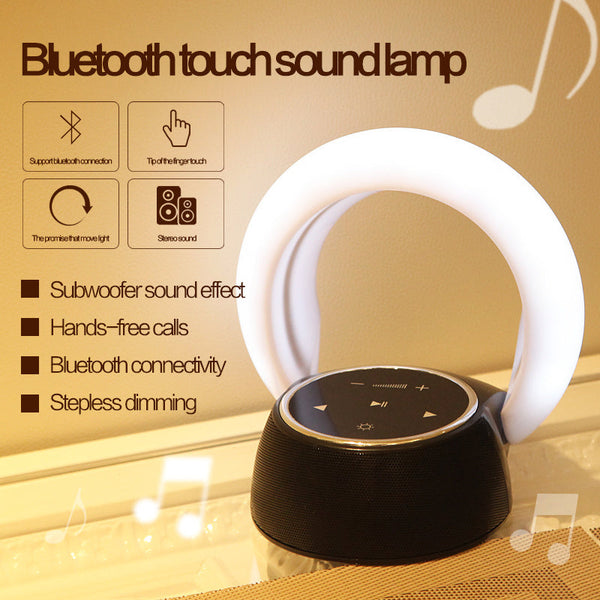 Creative Bluetooth Subwoofer Stereo Speaker Led Desk Lamp Stepless Dimming Folding Touch Atmosphere Night Light Home Speakers & Subwoofers