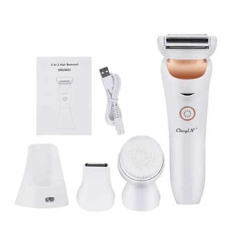 3In1 Electric Lady Shaver Female Hair Removal Trimming Bikini Depilatory Device Clippers & Trimmers
