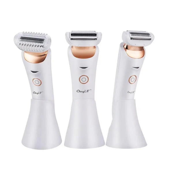 3In1 Electric Lady Shaver Female Hair Removal Trimming Bikini Depilatory Device