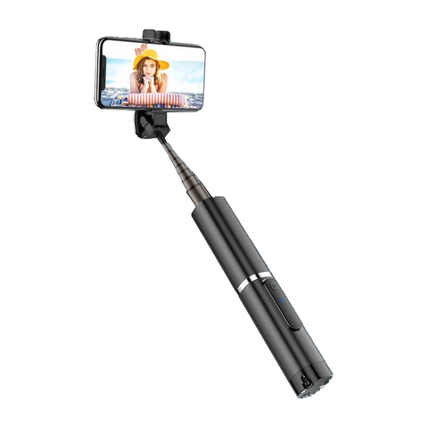 3 In 1 Extendable Black Wireless Bluetooth Selfie Stick