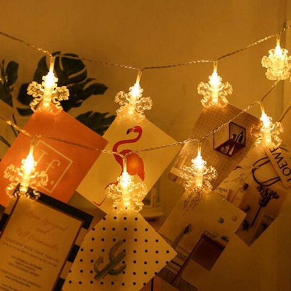 Indoor String Lights 3M 20Led Christmas Clip Battery Powered