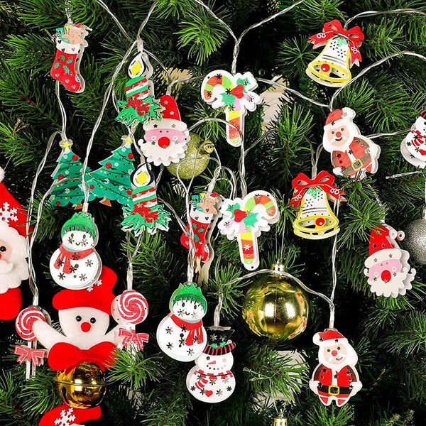 3M 20Leds Christmas String Lights Snowman Santa Claus For Tree Decoration