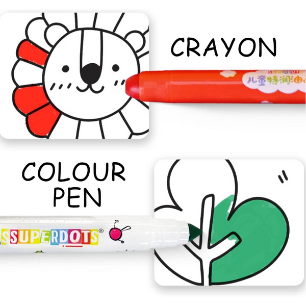 3M Diy Colouring Paper Roll With 12 Pencils Cartoon Doodle Set Dinosaur Land(With 12Pcs Colored Other Painting Accessories