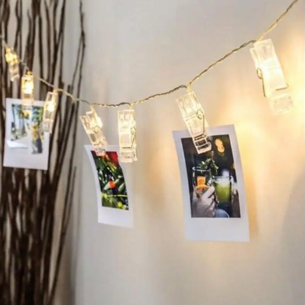 3M Photo Clip Holder Led Battery Powered Garland Decor Warm White String Lights