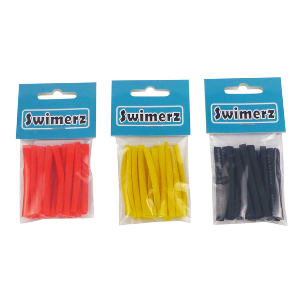 Swimerz Assist Hook Sleeves 3Mm Shrink Tube Black Yellow & Red 50Mml. Qty 45 Hooks