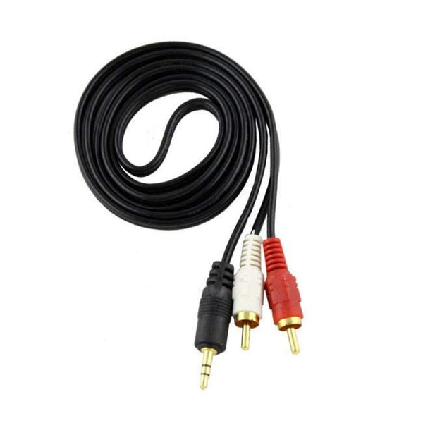 Audio Video Cables 2 Pack 1.5M 3.5Mm To Rca Male Aux Stereo Long Auxiliary Hi Fi Adapter Cables & Adapters