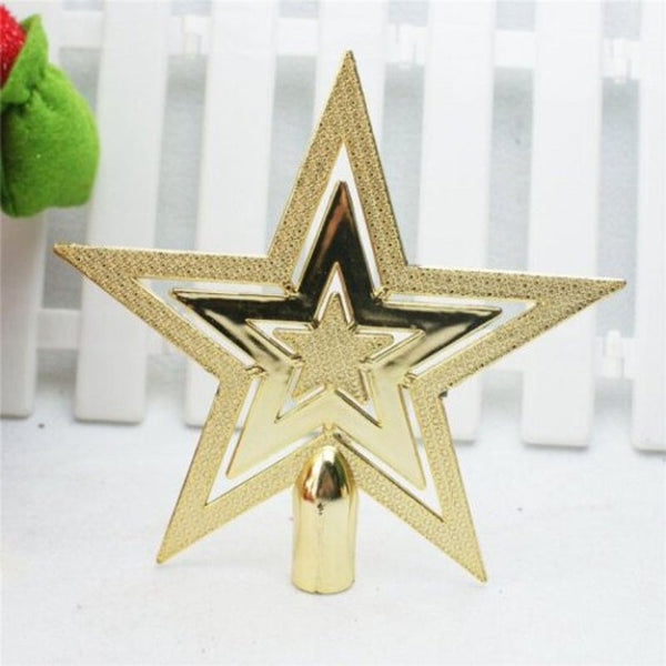 3Pack Christmas Tree Topstar For Table Ornament Lovely Shiny Xmas Decorative 10Cm Seasonal Decorations
