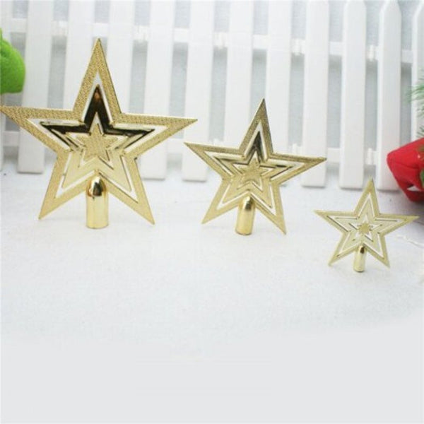 3Pack Christmas Tree Topstar For Table Ornament Lovely Shiny Xmas Decorative 10Cm Seasonal Decorations