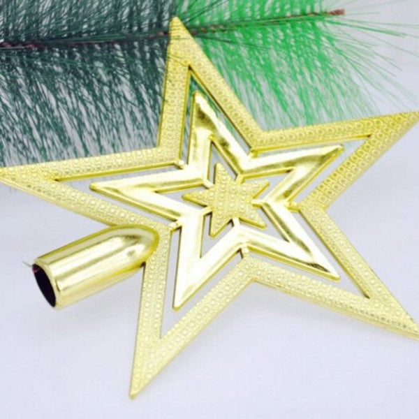3Pack Christmas Tree Topstar For Table Ornament Lovely Shiny Xmas Decorative 10Cm