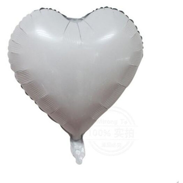 3Pcs 18 Inch Heart Star Shape White Black Ball For Wedding Birthday Party Decoration Float Foil Balloon