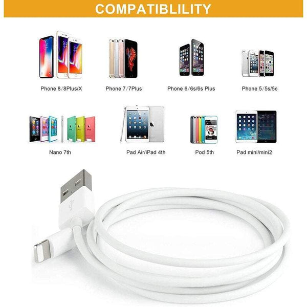 Phone Chargers Cables 3Pcs 1M Fast Chariteger Charging Compatible With X 8 Plus 7 6 6S 5S Se Pod Pad Mini Wh Cables & Adapters