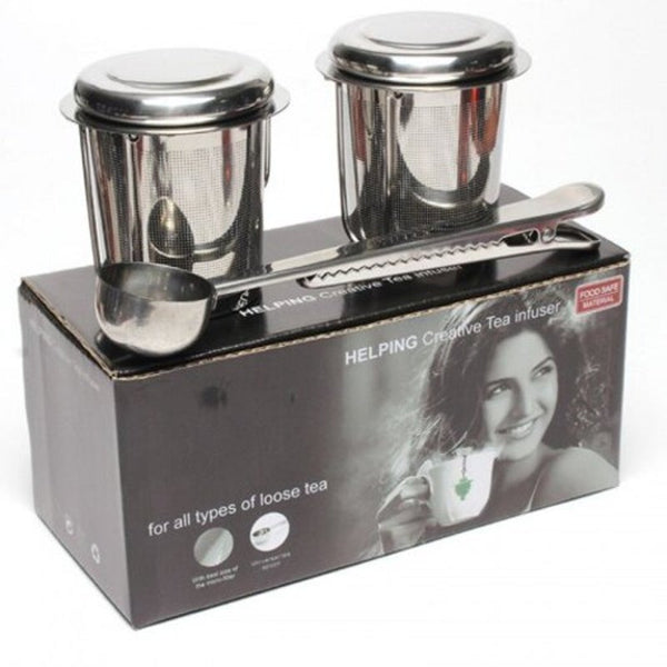 Tea Infuser304 Stainless Steel Filter With Double Handles For Hanging On Tea Infusers