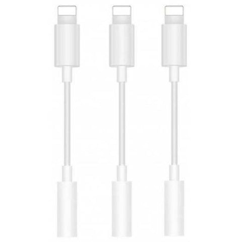 3Pcs 3.5Mm Jack Aux Earphone Audio Adapter Cable For Iphone 6 Plus / 7 White Cables & Adapters