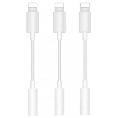 3Pcs 3.5Mm Jack Aux Headphone Audio Adapter Cable For Iphone 7 Plus / 6S White