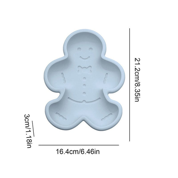 3Pcs 3D Silicone Mold Diy Cake Gingerbread Man Tools Pastry Fondant Soap Mould Muffin Pans & Baking Moulds
