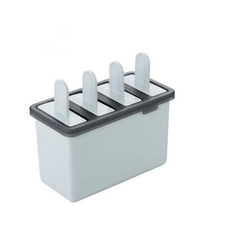 3Pcs 4 Grid Diy Popsicle Classic Ice Cream Mold Tray Frozen Cube Lolly Mould Ice Pop Molds