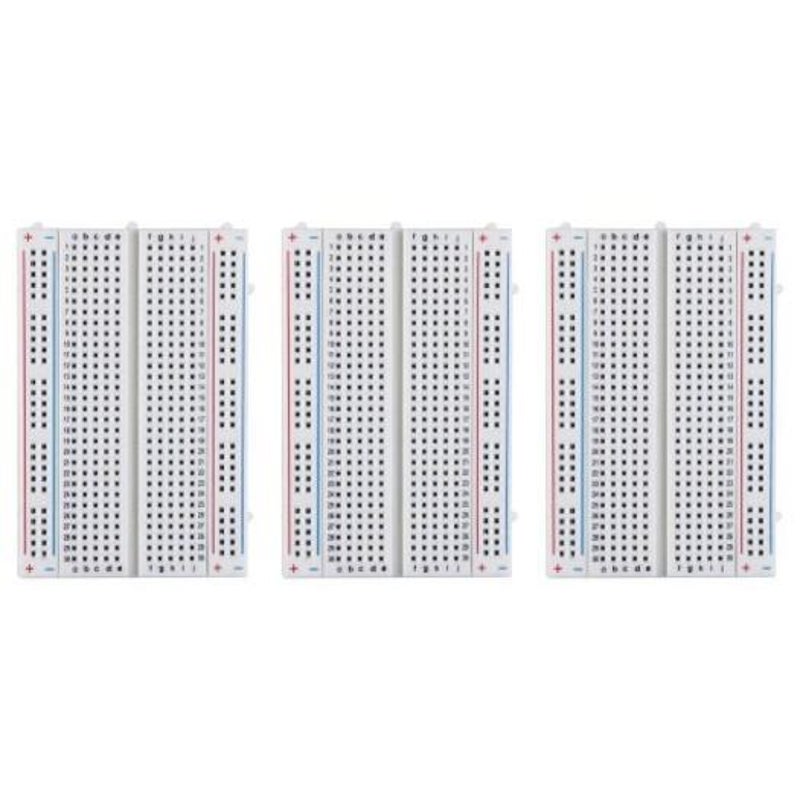3Pcs 400 Tie Points Breadboard Power Rails For Arduino Jumper Wire White Breadboards & Pinboards